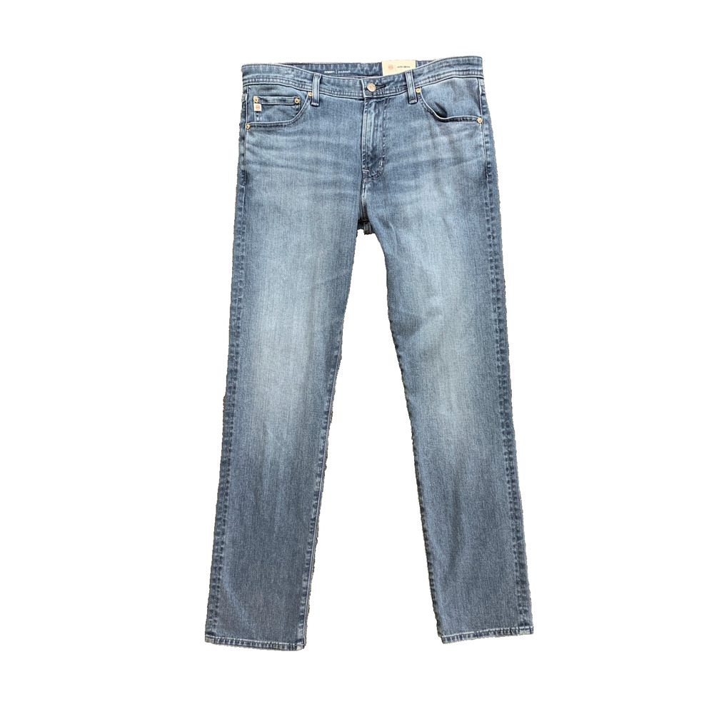 Adriano Goldschmied Jeans Mens 32 Blue Everett Slim Straight Light Wash Denim AG
